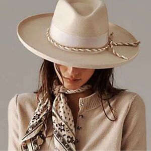 Wyeth Hat Fedora Womens Medium Willow in Bone Western Cowboy  Anthropologie